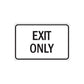 Black EXIT ONLY road sign vinyl wall decal, die-cut sticker