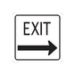 Square vinyl wall decal with EXIT text and right-pointing arrow