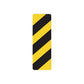 Vinyl road sign sticker with black and yellow diagonal stripes