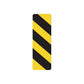 Die-cut road sign vinyl sticker with yellow and black diagonal stripes