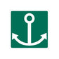 Green vinyl wall decal with white anchor and rope design