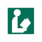 Green road sign wall decal with white left-turn arrow symbol