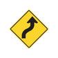 Road sign decal: yellow diamond with black arrow pointing up