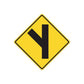 Yellow road sign wall decal with black vertical number 1 in diamond shape