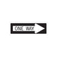 One Way road sign wall decal vinyl sticker with white text and right arrow on black