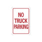 Road sign wall decal sticker with red border reading "NO TRUCK PARKING"