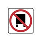 Red no symbol road sign vinyl sticker, die-cut decal