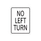 No left turn road sign vinyl wall decal sticker
