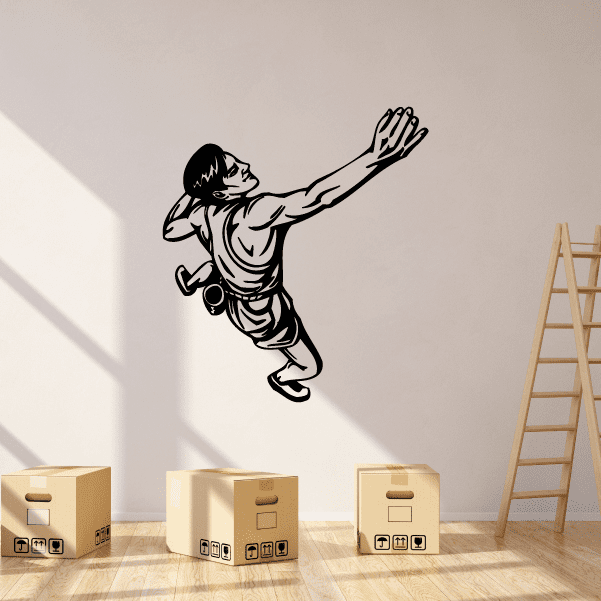 Image of Rock Climber Scaling the Cliff Decal