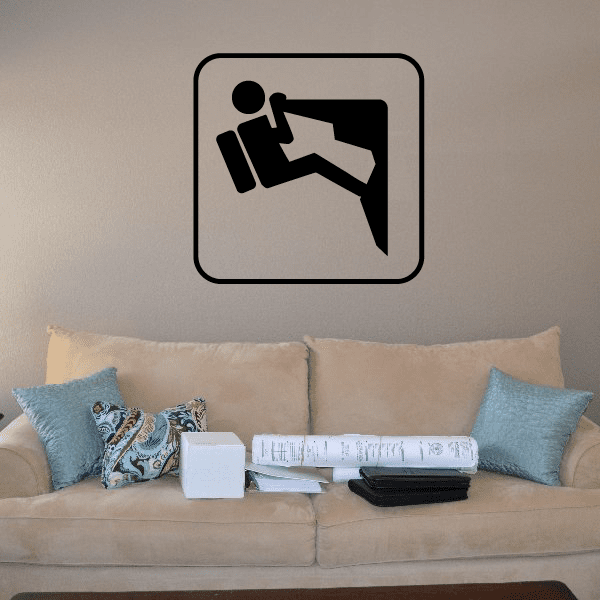 Image of Rock Climbing Wall Decal - Vinyl Decal - Car Decal - AL 002