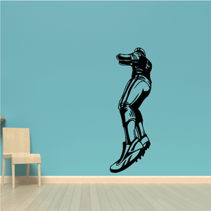 Rock climbing wall decal vinyl sticker of a rock climber silhouette