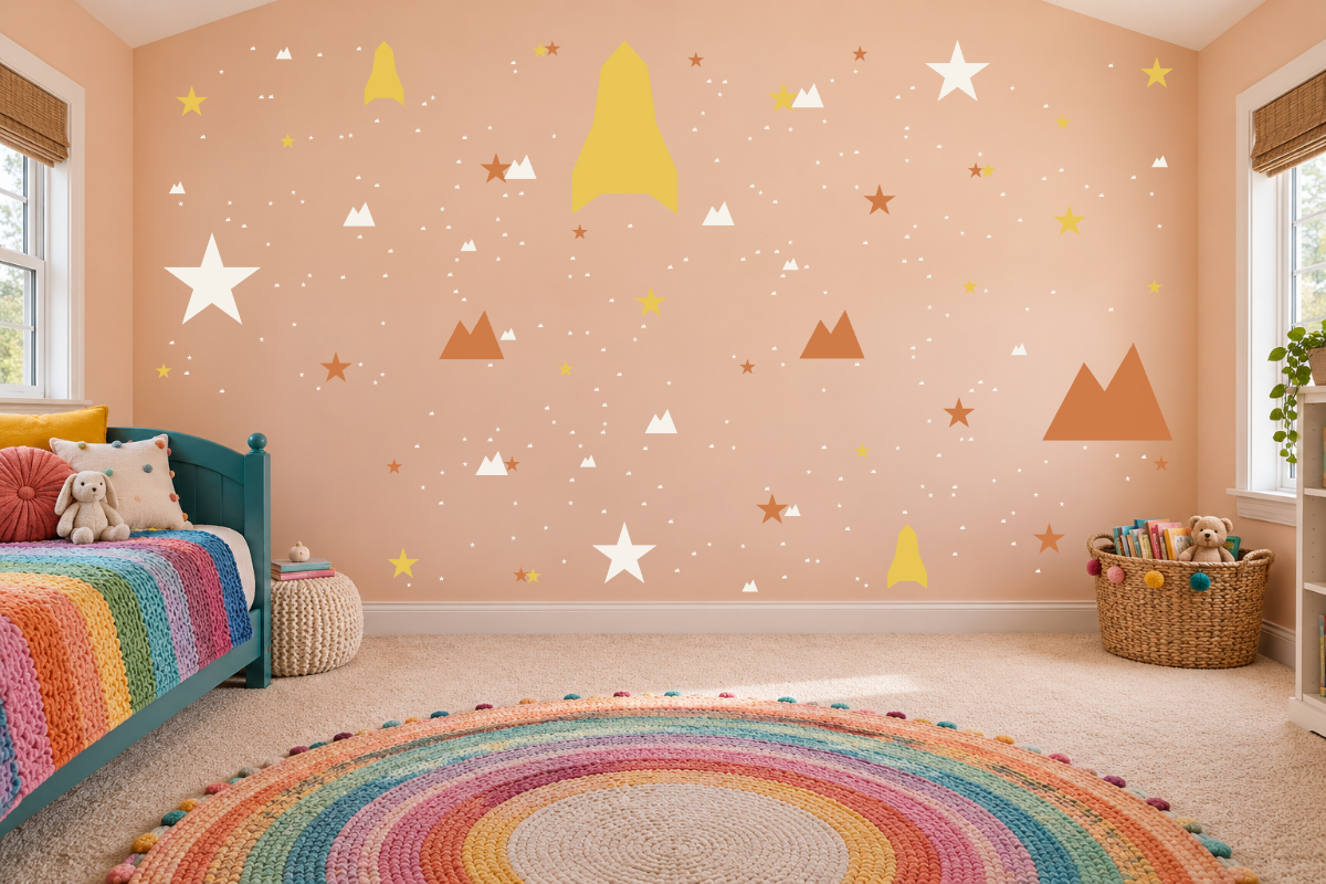Rocket Mountain Wall Decal Kit