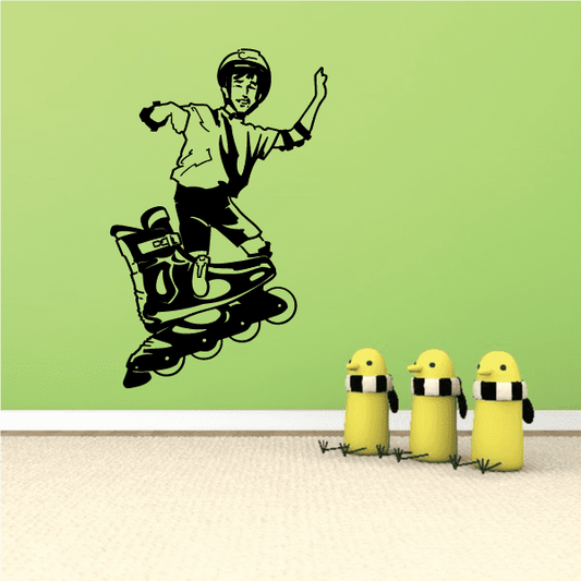 Image of Roller Blading Wall Decal - Vinyl Decal - Car Decal - Bl001