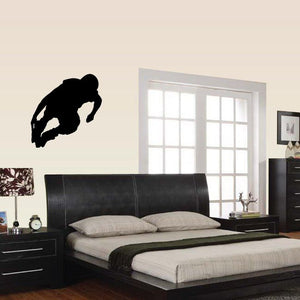 Black rollerblading wall decal silhouette