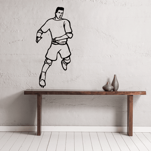 Black rollerblading wall decal of a standing skater with arms bent
