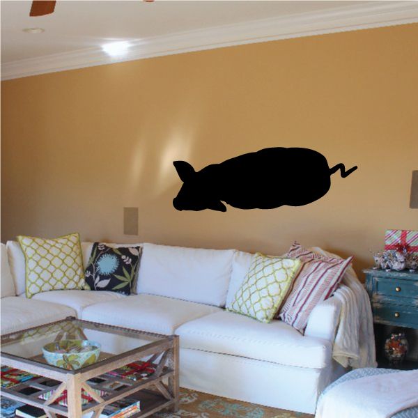 Image of Rolling Pig Silhouette Decal