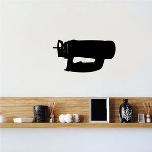 Black rotary tool silhouette decal