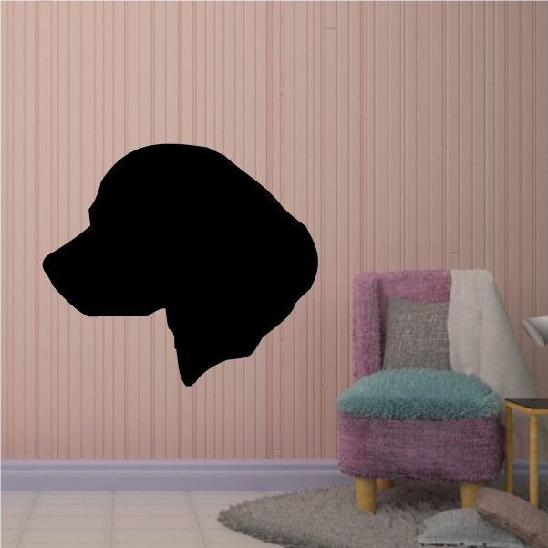 Black rottweiler head decal silhouette sticker for wall