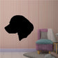 Black rottweiler head decal silhouette sticker for wall