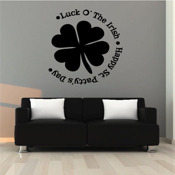 Image of Round Luck O' The Irish Happy St. Patty's Decal