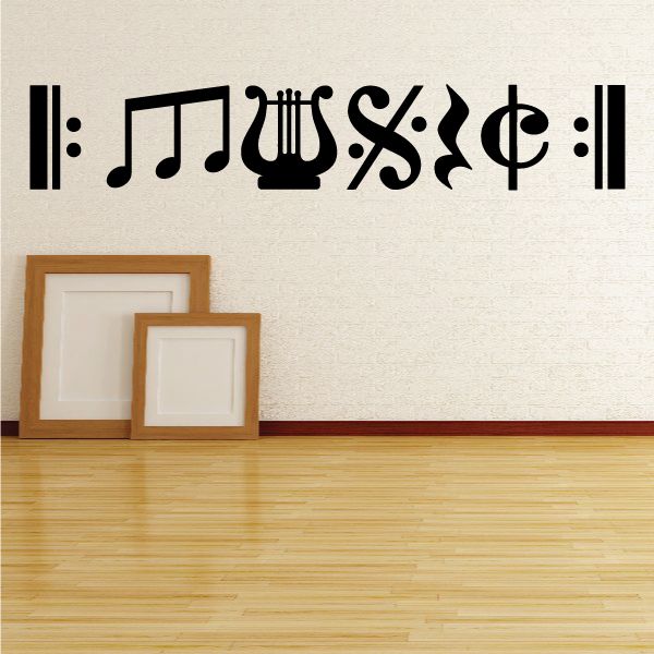 Image of Row of Music Notes Decal