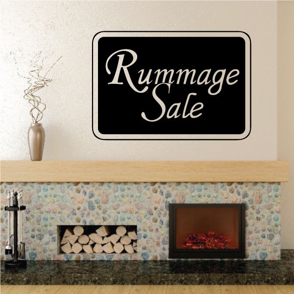 Image of Rummage Sale Wall Decal - Vinyl Decal - Car Decal - Business Sign - MC155