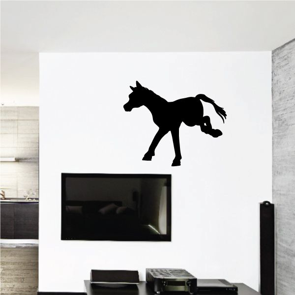 Image of Running Pony Silhouette Decal