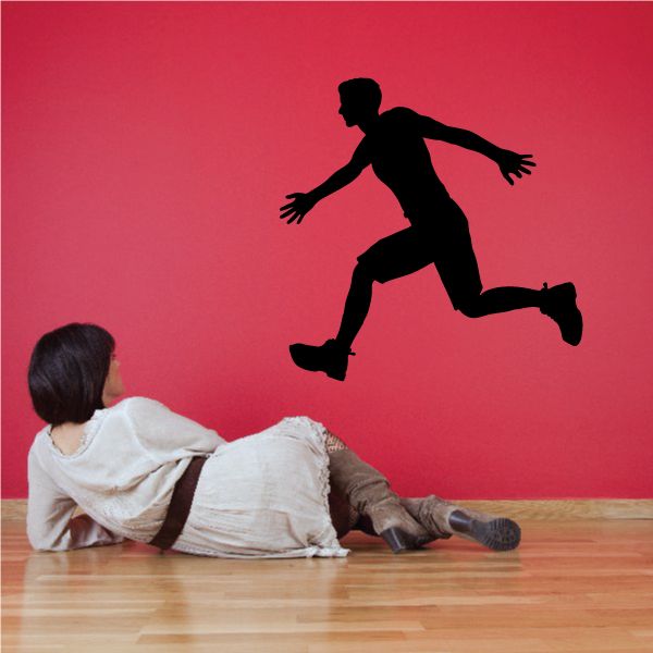 Image of Running Runner Wall Decal - Vinyl Decal - Car Decal - 011