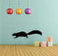 Running squirrel wall decal, black silhouette