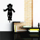 Sacrecrow decal: black scarecrow figure silhouette with hat and open arms