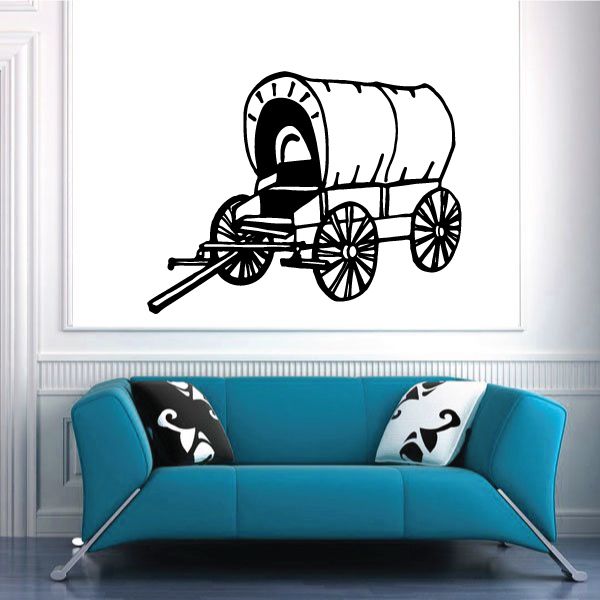 Vinyl wall decal featuring black cannon illustration on white background