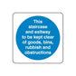 Safety sign wall decal: blue circle with white text 'staircase and exitway'.