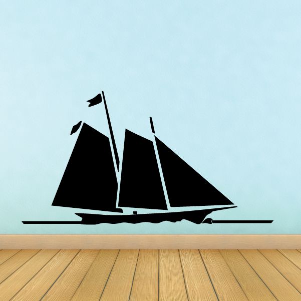 Image of Sail Boat Wall Decal - Vinyl Decal - Car Decal - MC38