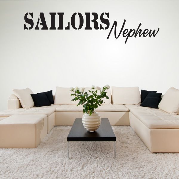 Sailors Nephew vinyl decal with stylized “SAILORS” and script “Nephew” lettering