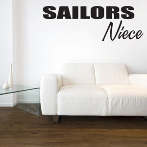 Wall decal text “SAILORS” and “Niece” in black lettering.
