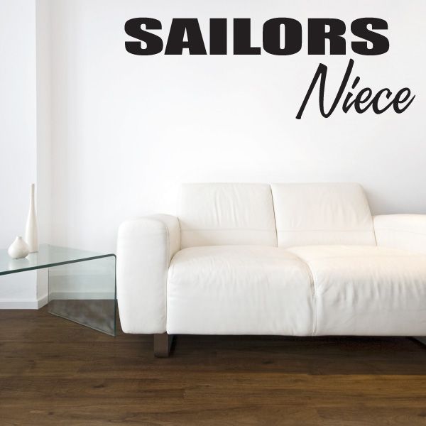 Wall decal text “SAILORS” and “Niece” in black lettering.