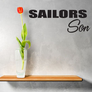 Sailors Son wall decal with bold block 'SAILORS' and cursive 'Son' lettering.