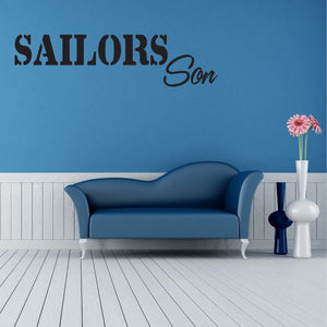 Sailors Son wall decal with bold black 'SAILORS' and script 'Son' text