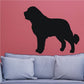 Black Saint Bernard dog silhouette decal