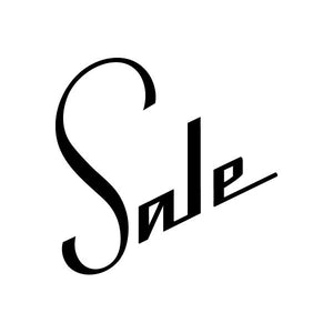 Sale vinyl decal sticker with stylized black lettering