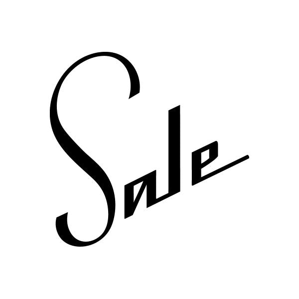 Sale vinyl decal sticker with stylized black lettering