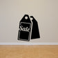 Sale tag decal: black price tag with round hole and white Sale text in outline