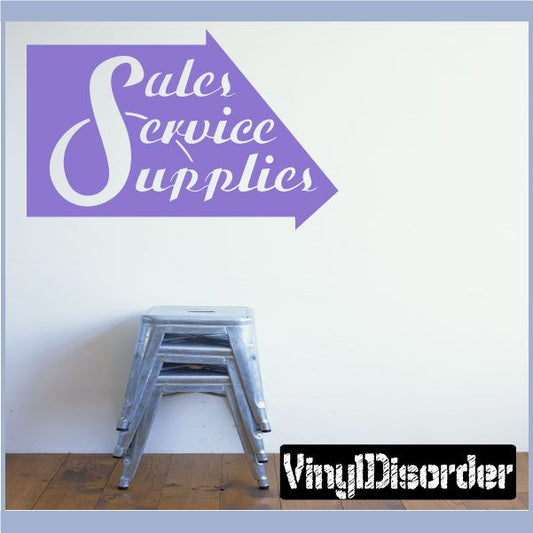 Image of Sales Service Supplies Wall Decal - Vinyl Decal - Car Decal - Business Sign - MC502