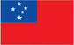 Samoa flag sticker with blue canton and white stars on red background