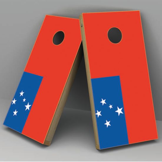 Samoa Flag Cornhole Board Vinyl Decal Wrap