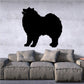 Samoyed dog silhouette decal, black cutout