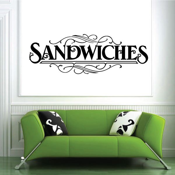 Image of Sandwiches Wall Decal - Vinyl Decal - Car Decal - Business Sign - MC555