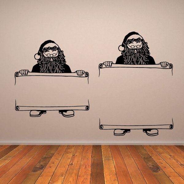 Image of Santa's Character List Wall Decal - Vinyl Decal - Car Decal - Vd002