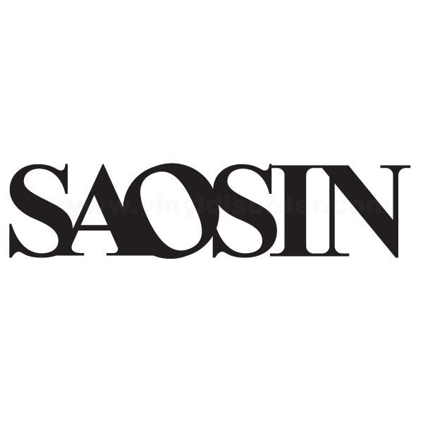 Saosin decal with large black stylized 'Saosin' lettering