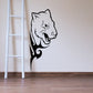 Savage tiger head decal with black outline and roaring face